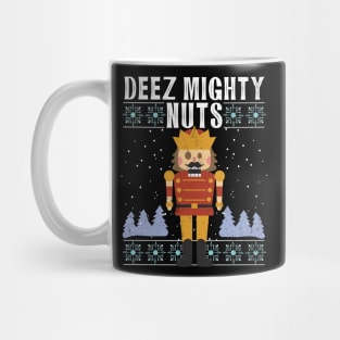 Deez Mighty Nuts Nutcracker Christmas Funny Retro Mug